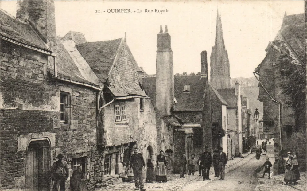 Quimper - A Rue Royale — Coleção Villiard, Quimper - Frente