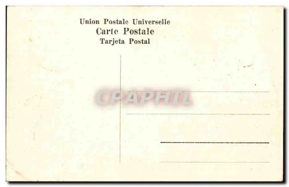 Casablanca — Moschee zerstört durch eine Bombe — Union Postale Universelle - Rückseite