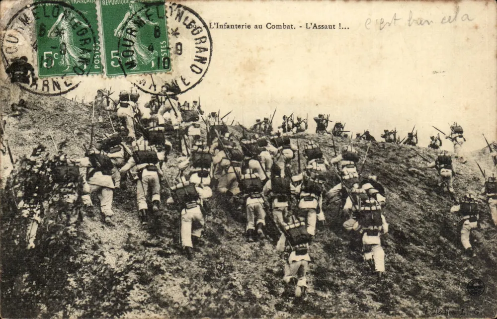 Infanterie im Kampf — Der Angriff! — Éditions de la République Française - Vorderseite