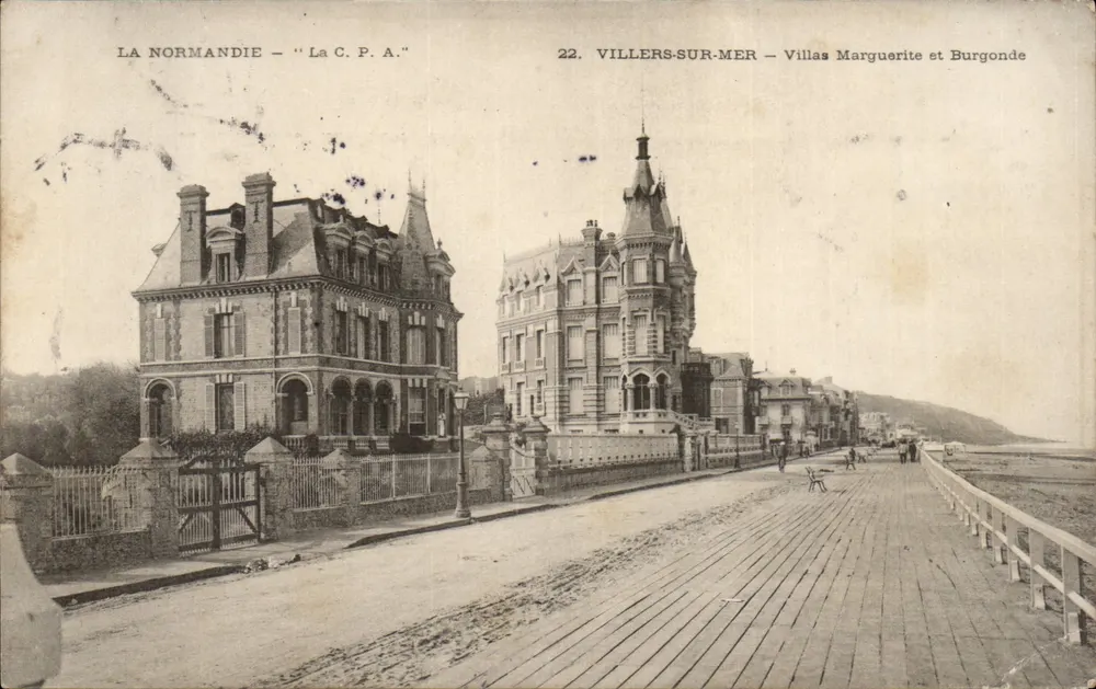 Villers-sur-Mer — Villas Marguerite und Burgonde — Antike Ansichtskarte - Vorderseite