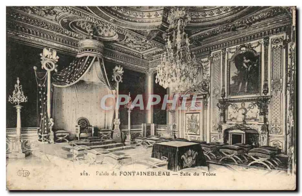 Palácio de FONTAINEBLEAU — Sala do Trono — Editor G.D. n°262 - Frente
