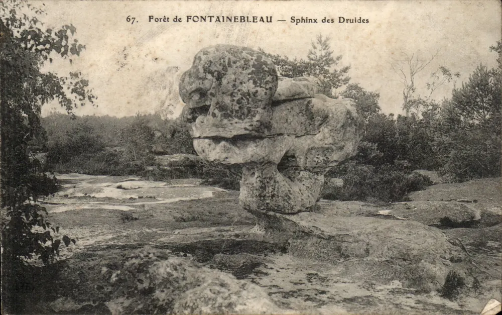 Floresta de FONTAINEBLEAU — Esfinge dos Druidas - Frente