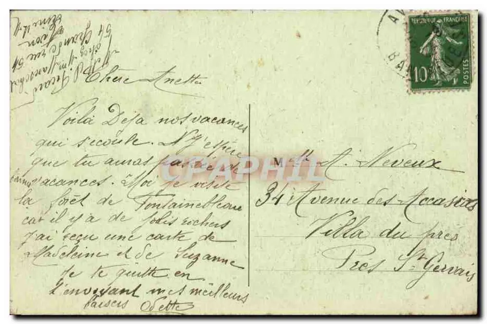 Floresta de Fontainebleau — O Elefante de Apremont — Editor: n° 157 - Verso