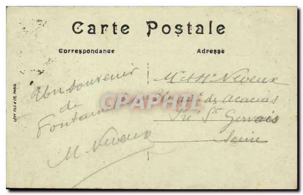Fontainebleau — A Floresta — A Lagoa de Francbard — editor Lévy Fils & Cie, n°130 - Verso