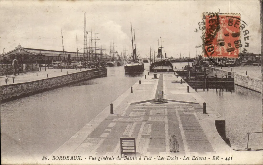 Bordeaux — Allgemeiner Blick auf den Bassin à Flot — Die Docks — Die Schleusen — BR — 442 - Vorderseite