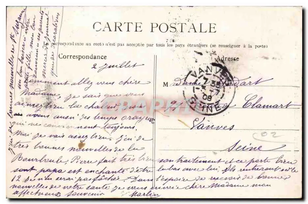 Laon — Escaliers da Estação — H. Sarazin, Laon - Verso