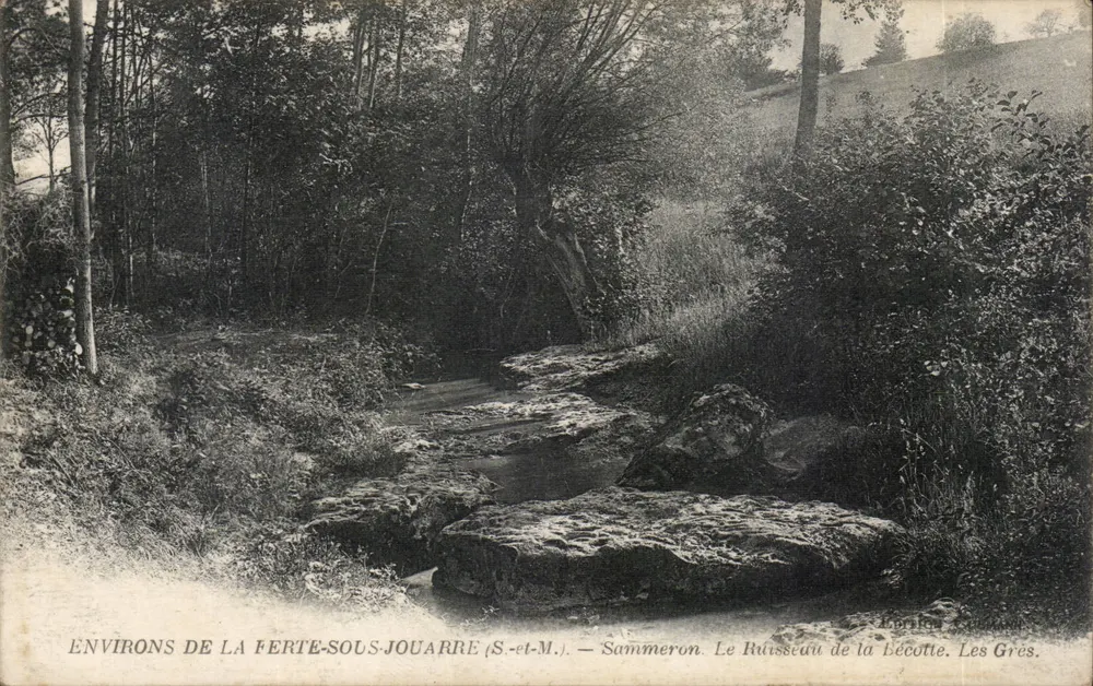 Umgebung von La Ferté-sous-Jouarre (S.-et-M.) — Sammeron. Der Bécotte-Bach. Die Grès. - Vorderseite