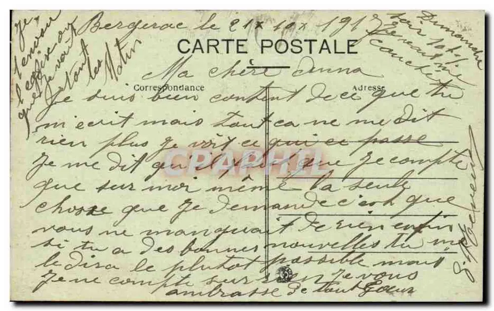 Bergerac — Le Faubourg, die Kirche der Madeleine — Sammlung A. Astruc, Foto-Verlag Bergerac - Rückseite
