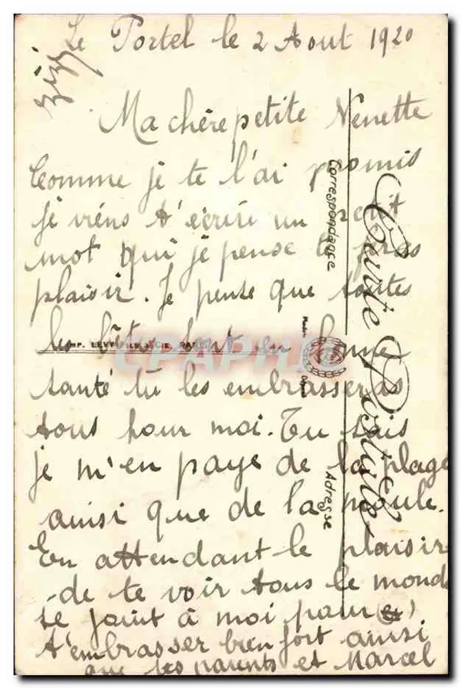 Le Portel — De badtijd — LL. — n°26 - Achterkant