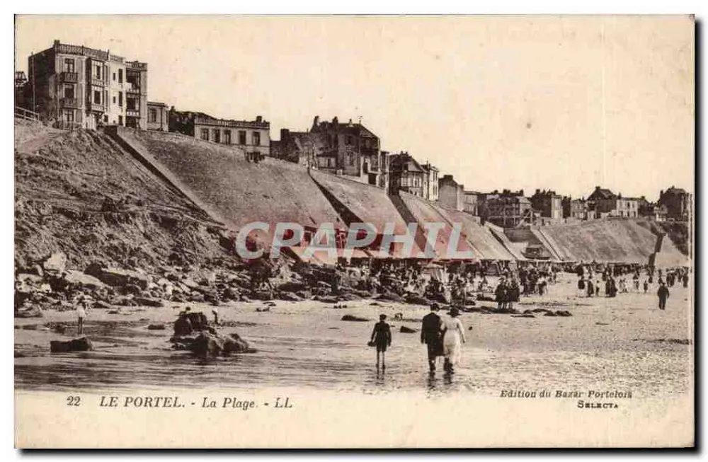 Le Portel - A Praia - LL - Edição do Bazar Portelois SELECTA - Frente