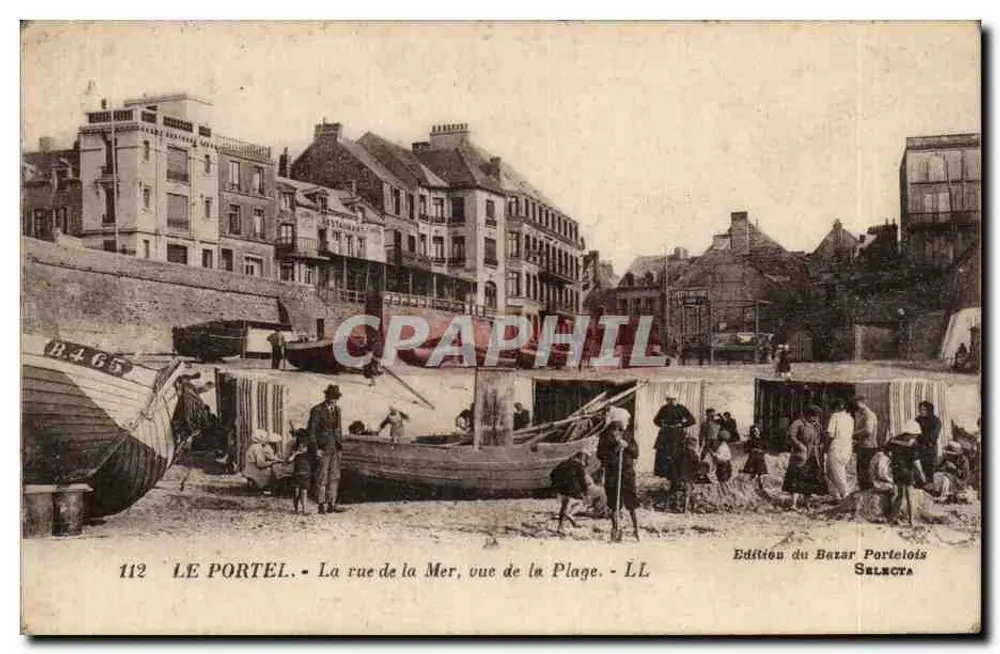 LE PORTEL - Die Straße zum Meer, Blick vom Strand - Ausgabe des Portelois-Bazaars SELECTA - Vorderseite