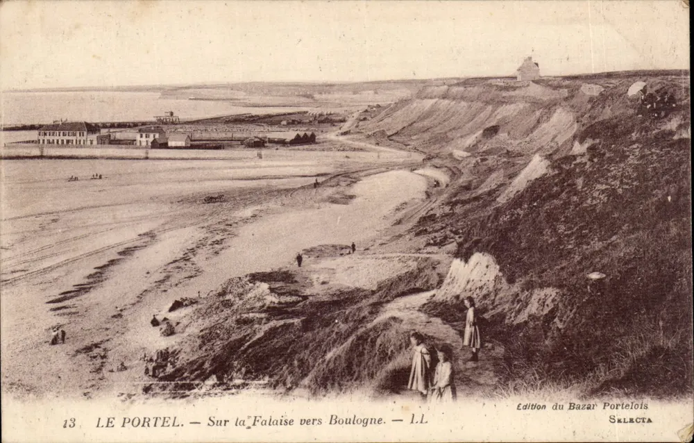 Le Portel — Auf der Klippe in Richtung Boulogne — Edition du Bazar Portelois - Vorderseite