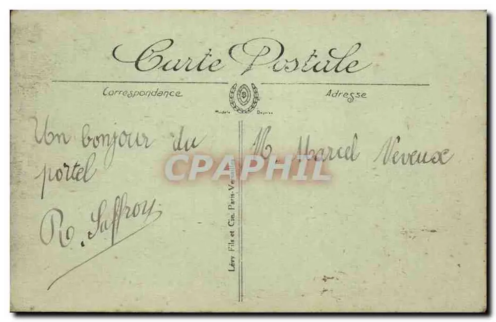 Le Portel — Vista da Praia — Edição especial Sergent-Doligny - Verso