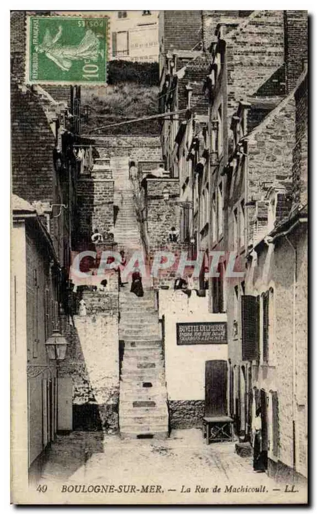 Boulogne-sur-Mer — La Rue de Machicoult — LL. — Verlag LL. — N° 49 - Vorderseite