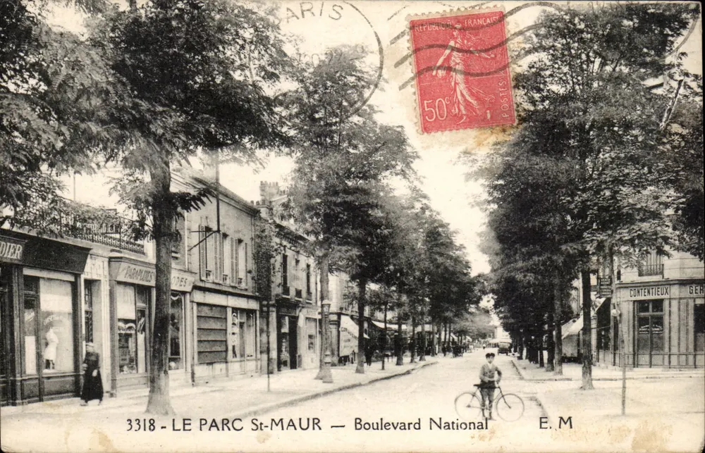 Le Parc St-Maur — Boulevard National — Editor E.M. n°3318 - Frente