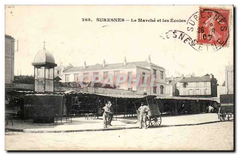 Suresnes — Der Markt und die Schulen — 268 - Vorderseite