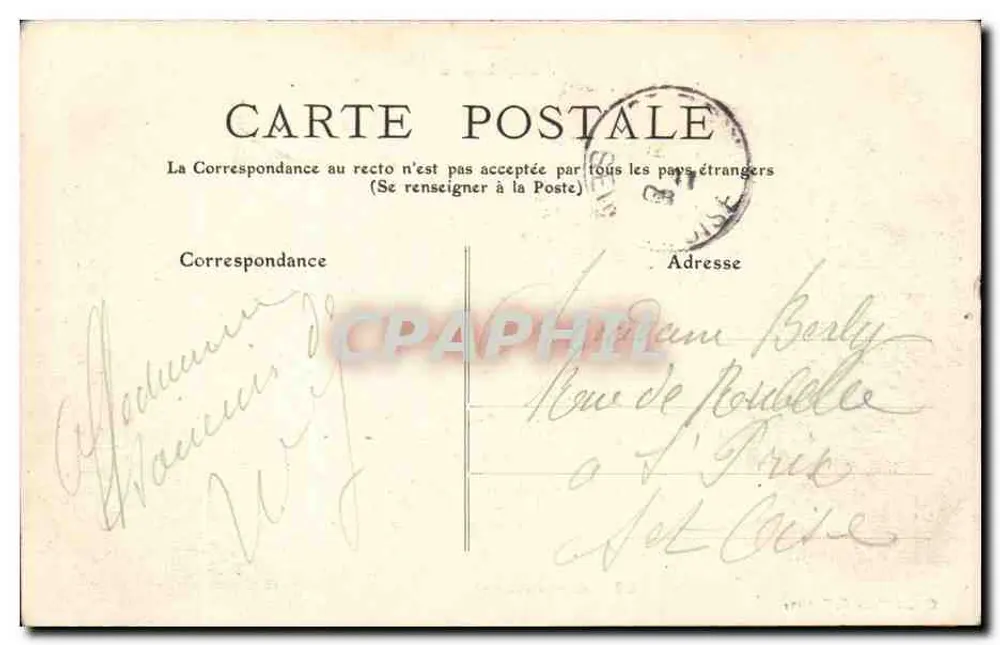 Noisy-le-Sec — Rue de l'Église — Verlag F. Ferbny, n°39 - Rückseite