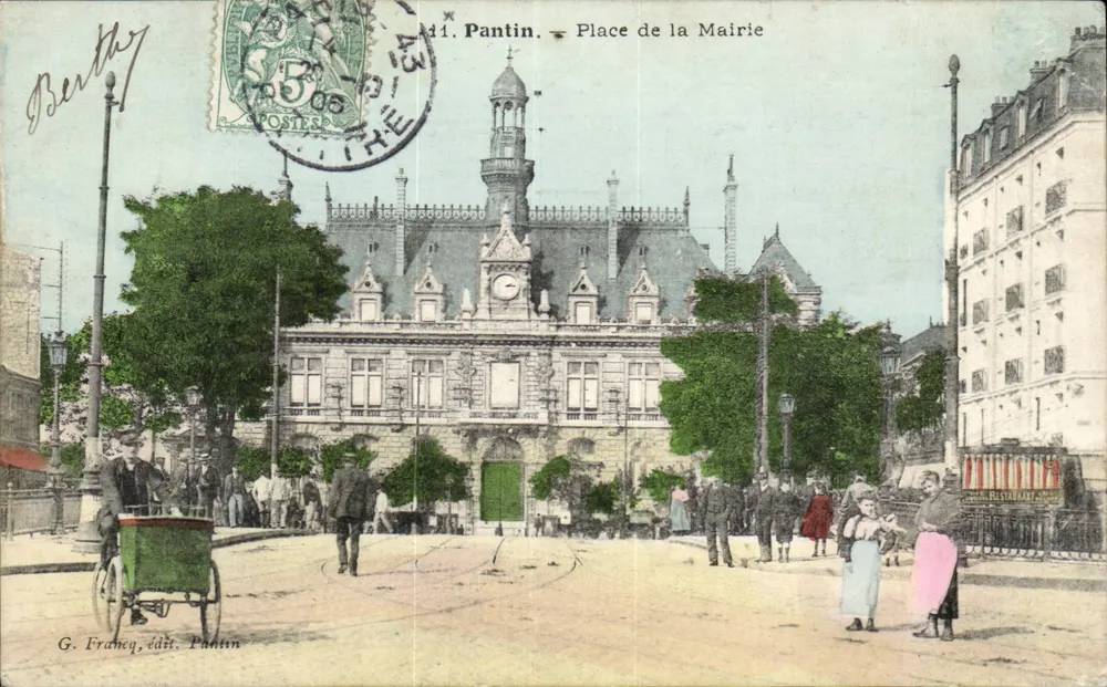 Pantin — Place de la Mairie — G. Franeq, edit. Pantin - Recto