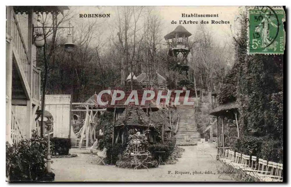 Robinson — Stabilimento dell’Albero delle Rocce — F. Riquier, fot.-edit., Robinson - Recto
