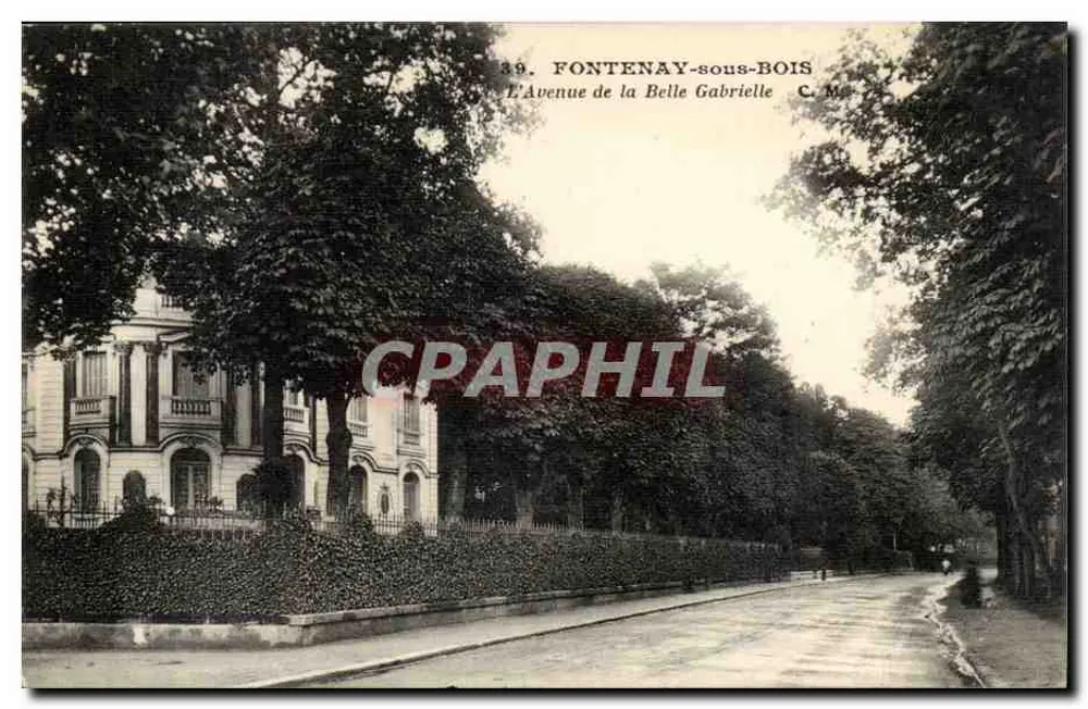Fontenay-sous-Bois — Die Avenue de la Belle Gabrielle — Edition Artistique C. M. - Vorderseite