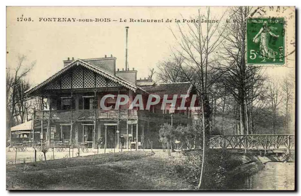 Fontenay-sous-Bois — Das Restaurant de la Porle Jaune — E. Malcuit, phot-édit. Paris - Vorderseite