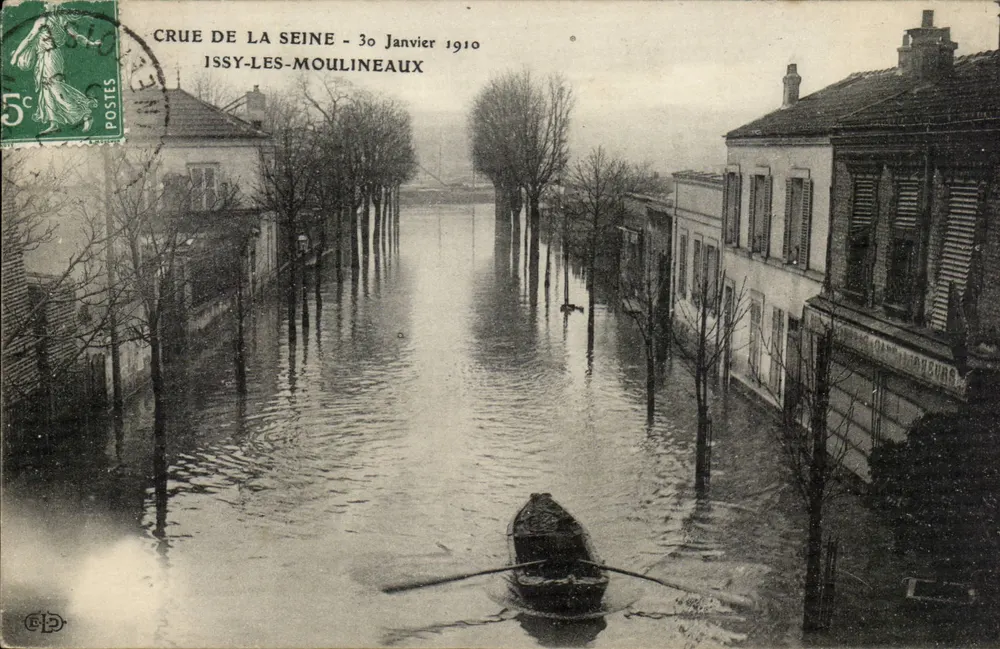 Flut der Seine - 30. Januar 1910 — Issy-les-Moulineaux - Vorderseite