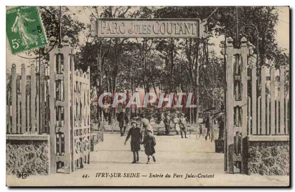 IVRY-SUR-SEINE — Eingang zum Park Jules-Coutant — B.P.D. n°44 - Vorderseite