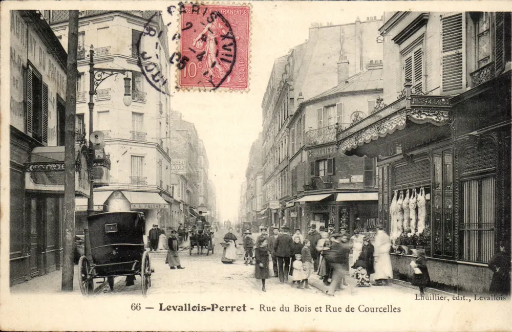 Rue du Bois und Rue de Courcelles — Lev Valleis-Perret — Lhuillier, Verlag, Levallois - Vorderseite