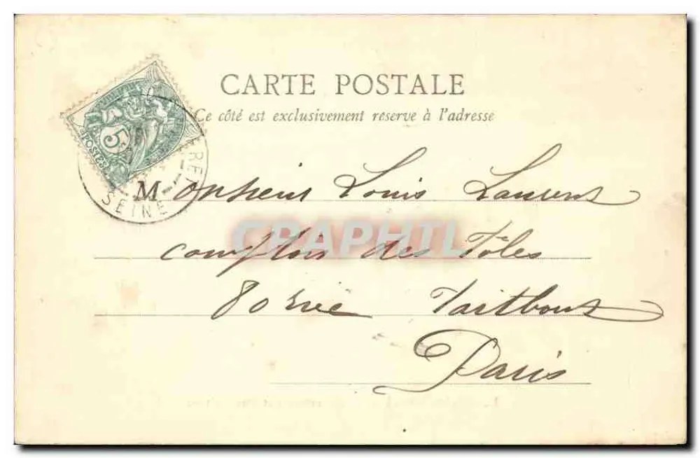 Levallois-Perret — Place Cormeille und Rue Voltaire — Lhutlier, Verlag, Levallions - Rückseite