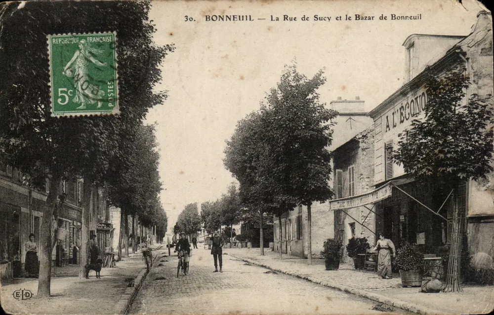 Bonneuil — Die Straße von Sucy und der Bonneuil-Bazar — Verlag E.D. n°30 - Vorderseite