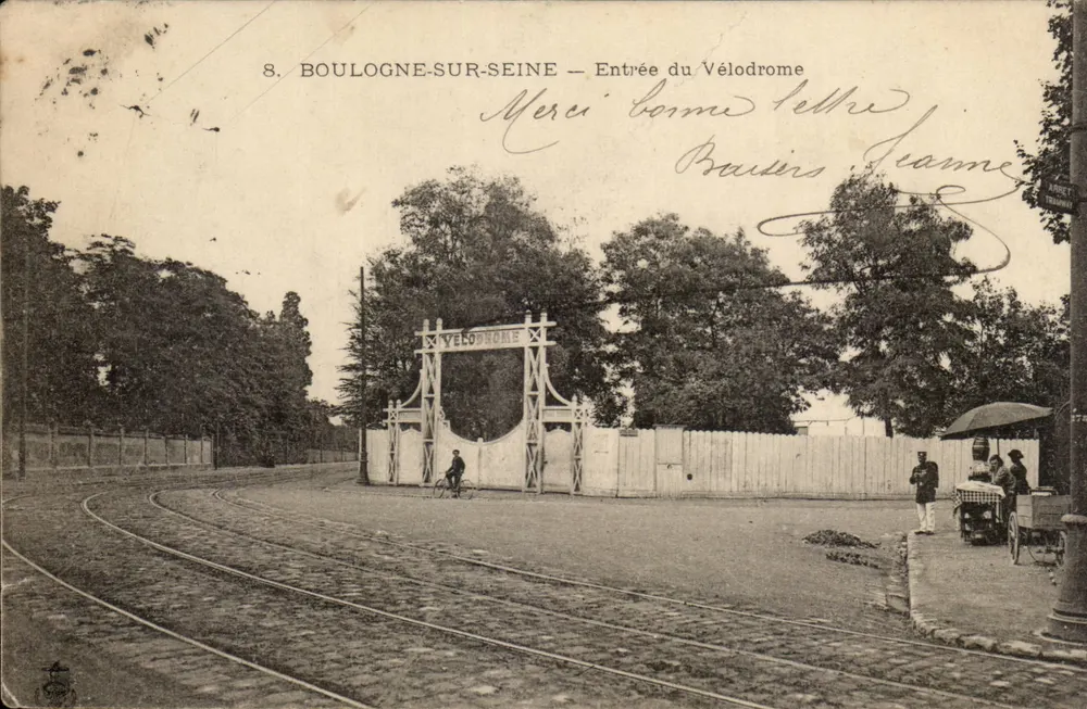 Boulogne-sur-Seine — Eingang zum Velodrom — anonymer Verleger, Nr. 8 - Vorderseite