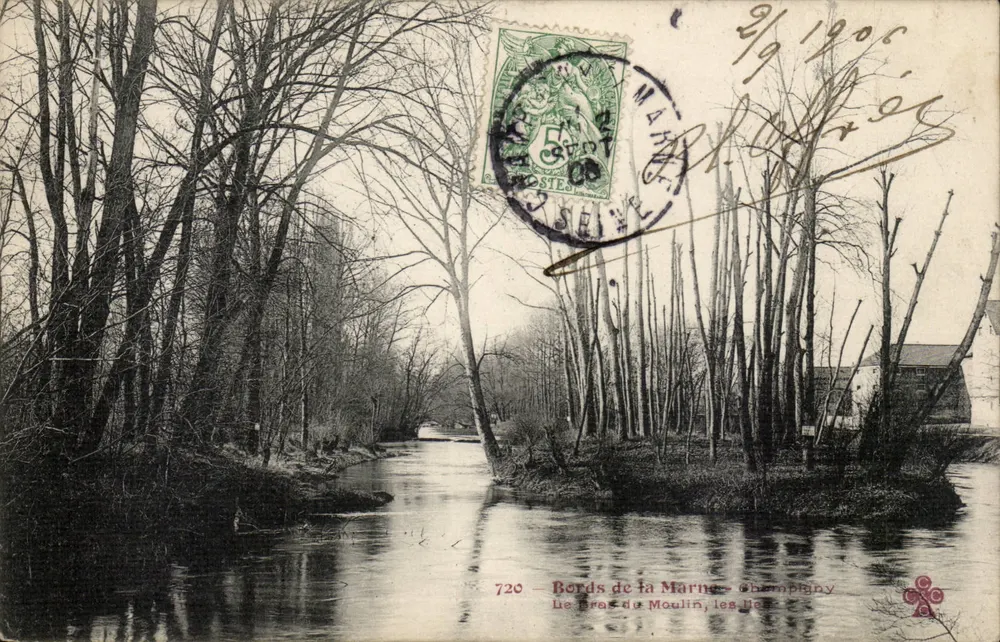 Ufer der Marne - Champigny — Ort nahe dem Mühle, die Nœuds — unbekannter Verlag, Nr. 720 - Vorderseite