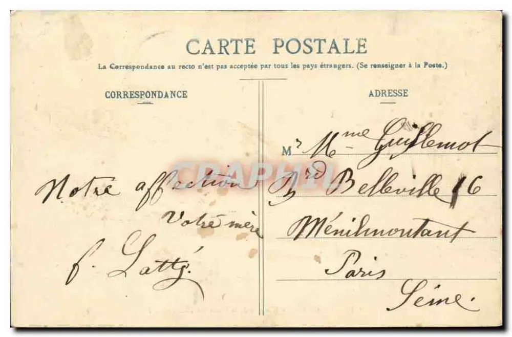 CLICHY — Der Kiosk der Place des Fêtes — G. L. Nr. 4546 - Rückseite