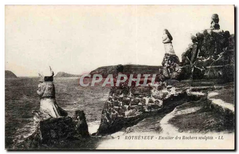Rothéneuf - Die geschnitzten Felsen-Treppe — Lévy Fils et Cie, Paris-Versailles - Vorderseite
