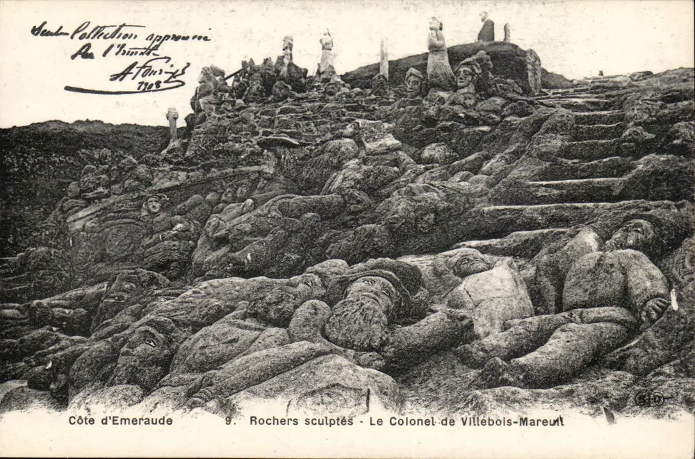 Côte d'Emeraude — Geschnitzte Felsen — Le Colonel de Villebois-Mareuil — A. Fournier, n°9 - Vorderseite