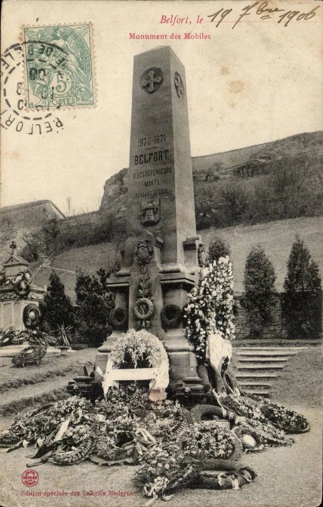 Monumento dos Mobiles — Belfort, 19 de Fevereiro de 1906 — Edição Especial das Galerias Modernas - Frente