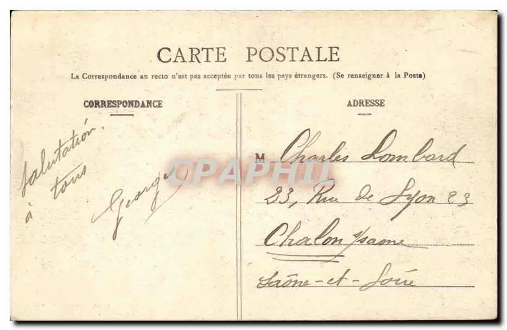 Belfort - A Prefeitura — Edição Emile Marlin, Belfort - Verso