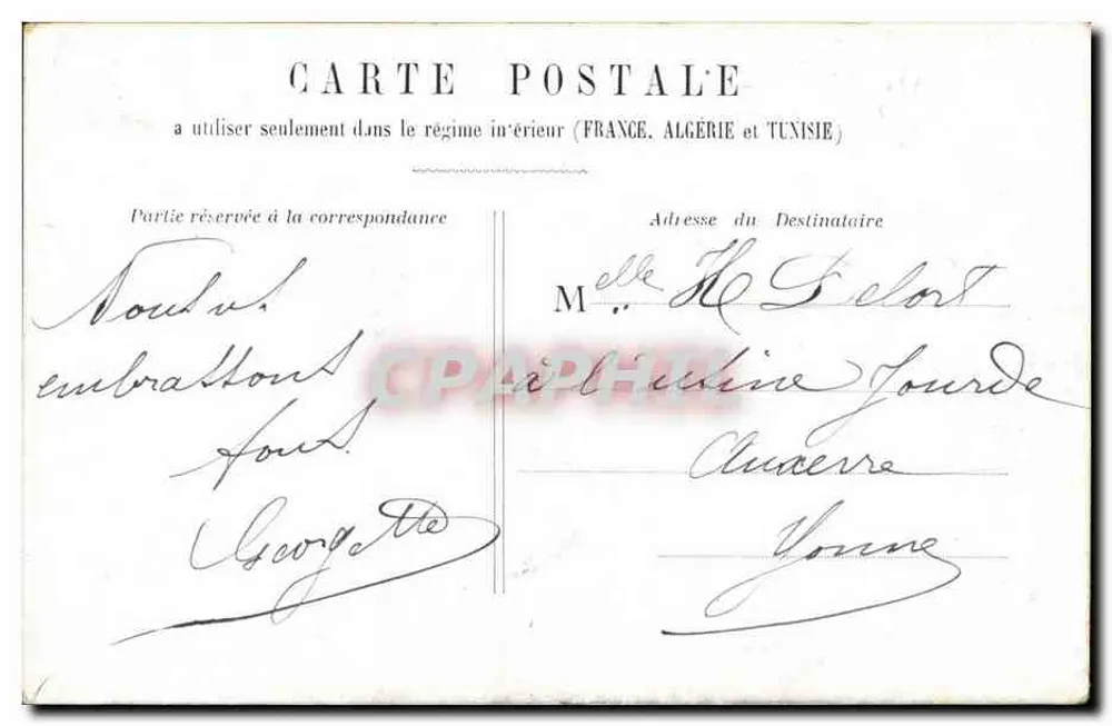 Mädchen mit einem Mohnbusch — Paris, 1904 — Verlag Colet - Rückseite