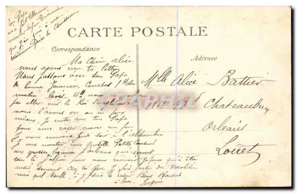 S.M. Georg V, König von England — Portrait im Uniform — Verlag ELD - Rückseite