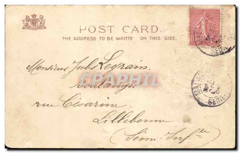 Cardiff — Villa Cardiff — Verlag Raphael Tuck & Sons, n° 1865 - Rückseite