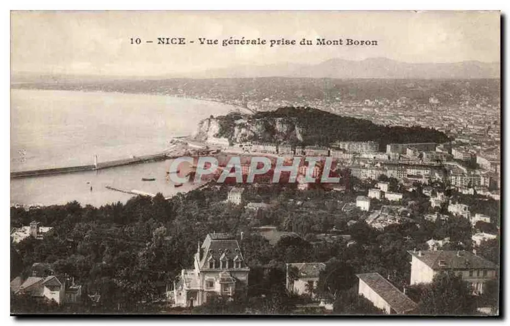 NICE - Vista geral tirada do Monte Boron — editor desconhecido, n° de série 10 - Frente