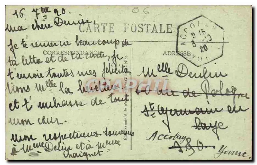 Nice — Promenade des États-Unis — Sonnenaufgang — Giletta-Ausgabe - Rückseite