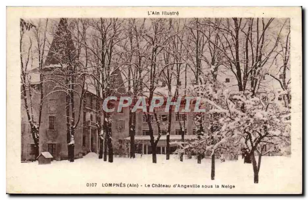 Lompnés (Ain) — Schloss Angeville unter Schnee — L'Ain Illustré n°0107 - Vorderseite