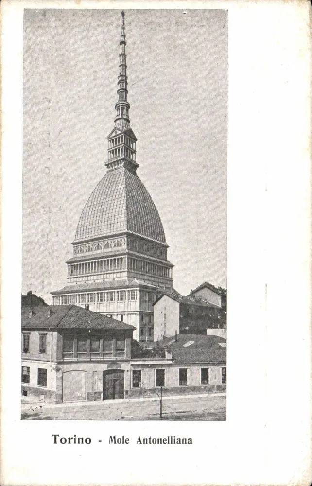 Turin - Mole Antonelliana — Ansicht der ikonischen Turm — Nr. 7 - Vorderseite