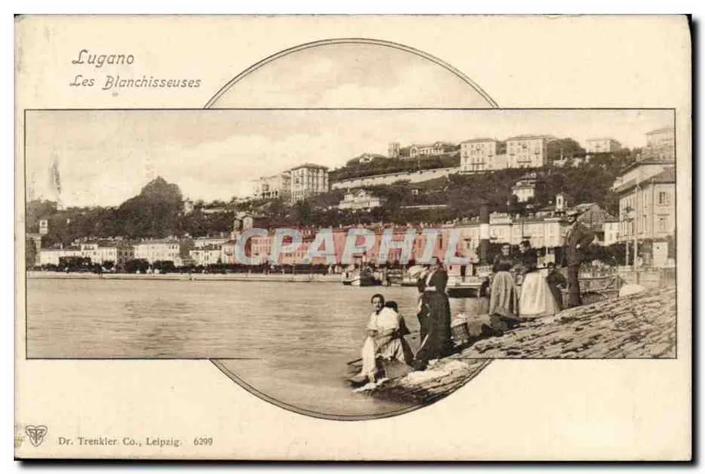 Lugano — Las Lavanderas — Dr. Trenkler Co., Leipzig 6209 - Anverso
