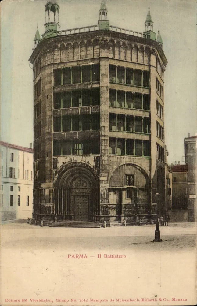 Parma — II Battistero — Editore Ed Vierbùcher, Milano No. 2542, Stampato da Meisenbach, Riffarth & Co., Monaco - Vorderseite