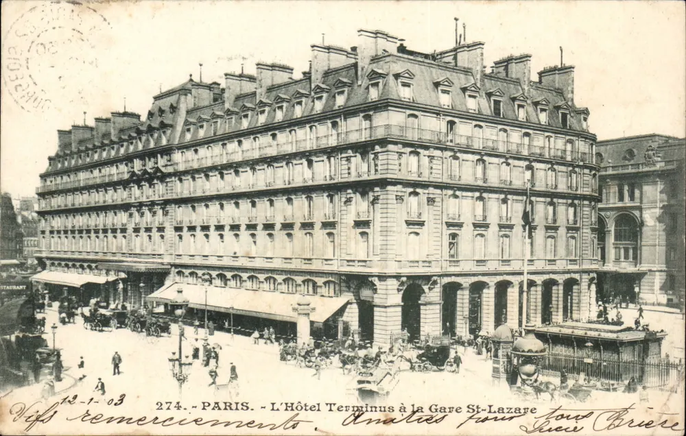 Paris - Das Hotel Terminus an der Saint-Lazare-Bahnstation — anonymer Verleger, Nr. 274 - Vorderseite