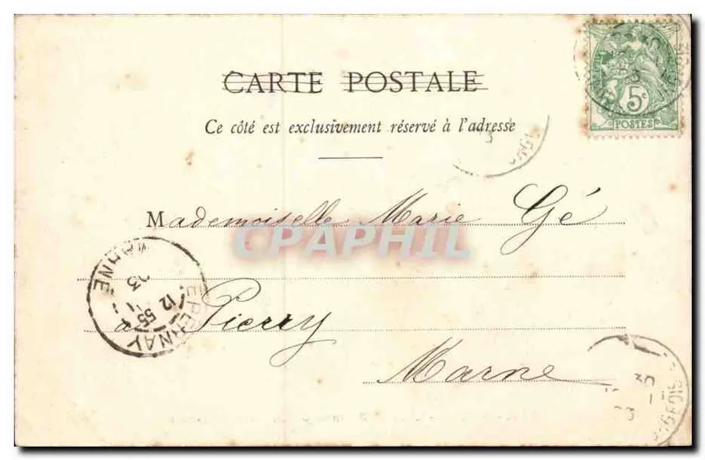 Paris - Das Hotel Terminus an der Saint-Lazare-Bahnstation — anonymer Verleger, Nr. 274 - Rückseite