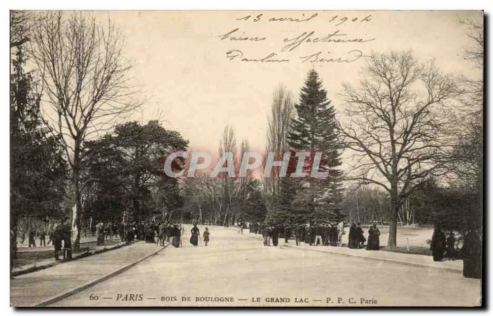 Paris — Bois de Boulogne — Le Grand Lac — P. P. C. Paris - Vorderseite