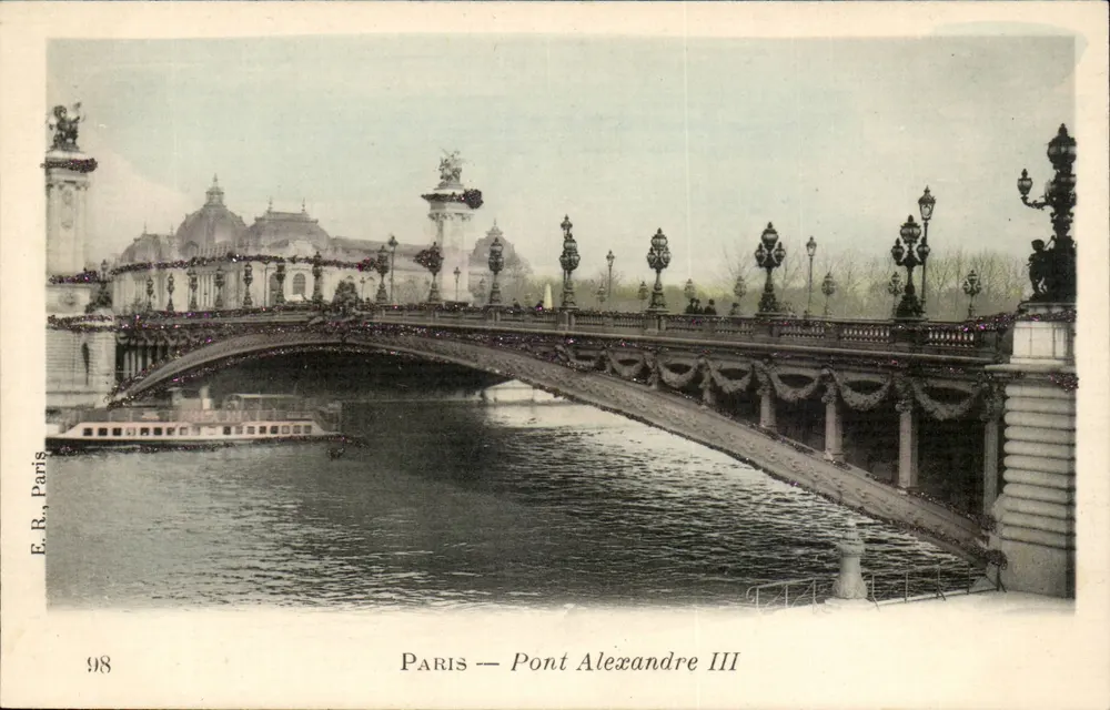 Paris — Ponte Alexandre III — E.R., Paris, n° 98 - Frente